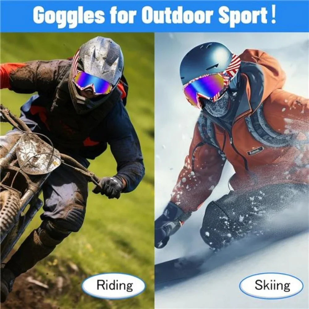 Motocross Goggles Anti Fog UV400 Off Road Dirt Bike ATV Helmet Riding